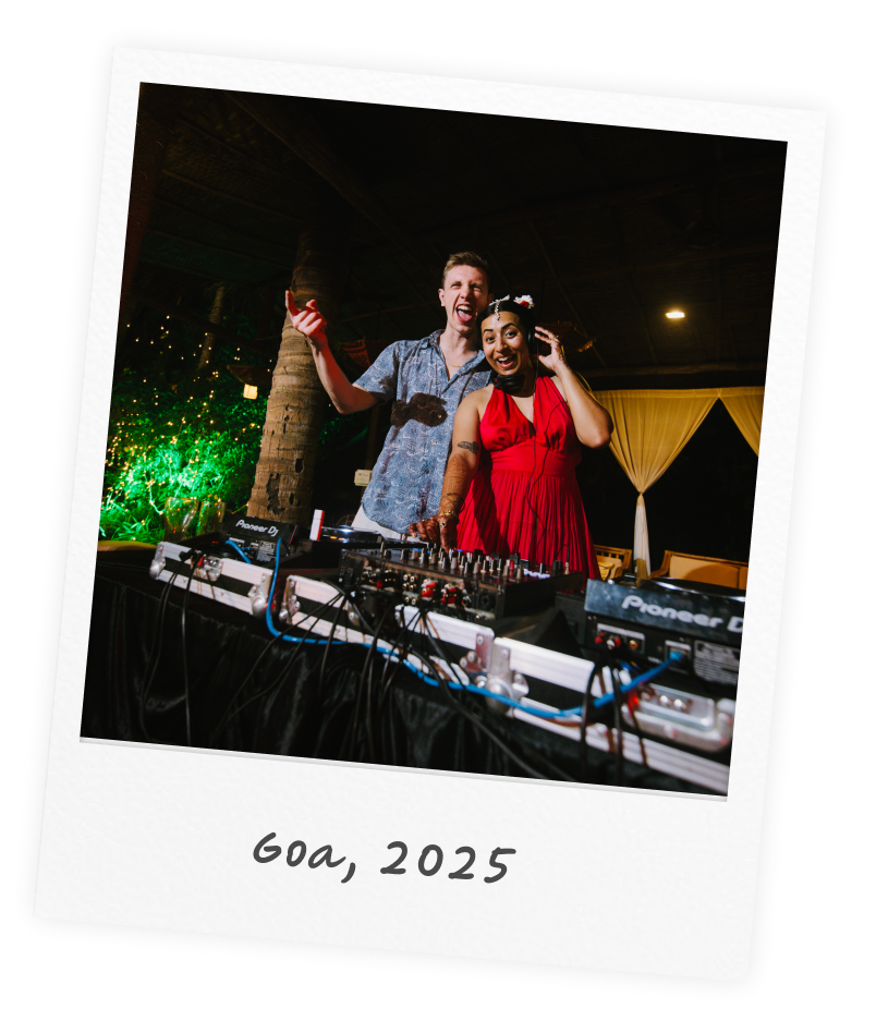 Chris and Lily DJing